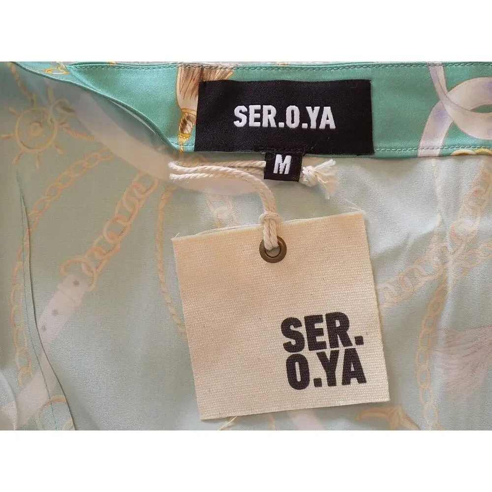 SER.O.YA Farah silk mini dress size Medium NWT Revolve brand - Picture 7 of 9